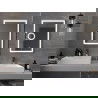 Mexen Onyx apšviestas vonios veidrodis su kosmetiniu veidrodėliu 60 x 80 cm, LED 6000K, apsauga nuo garų - 9813-060-080-611-00