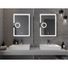 Mexen Onyx apšviestas vonios veidrodis su kosmetiniu veidrodėliu 60 x 80 cm, LED 6000K, nuo rasojimo - 9813-060-080-611-00
