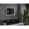 Mexen Onyx apšviestas vonios veidrodis su kosmetiniu veidrodėliu 80 x 60 cm, LED 6000K, apsauga nuo garų - 9813-080-060-611-00