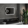 Mexen Onyx apšviestas vonios veidrodis su kosmetiniu veidrodžiu 80 x 60 cm, LED 6000K, nuo rūko - 9813-080-060-611-00
