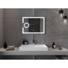 Mexen Onyx apšviestas vonios veidrodis su kosmetiniu veidrodėliu 80 x 60 cm, LED 6000K, apsauga nuo garų - 9813-080-060-611-00