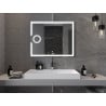 Mexen Onyx apšviestas vonios veidrodis su kosmetiniu veidrodžiu 100 x 80 cm, LED 6000K, anti-rasojimas - 9813-100-080-611-00
