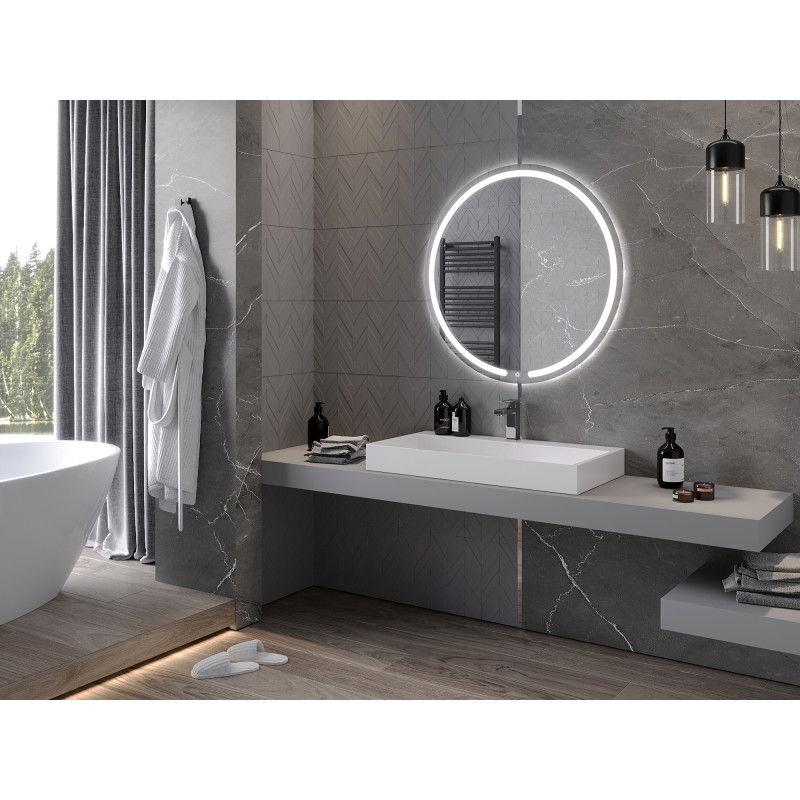 Mexen Rose apvalus LED veidrodįs su apšvietimu voniai, 90 cm, LED 6000K, nuo rasojimo - 9810-090-090-611-00