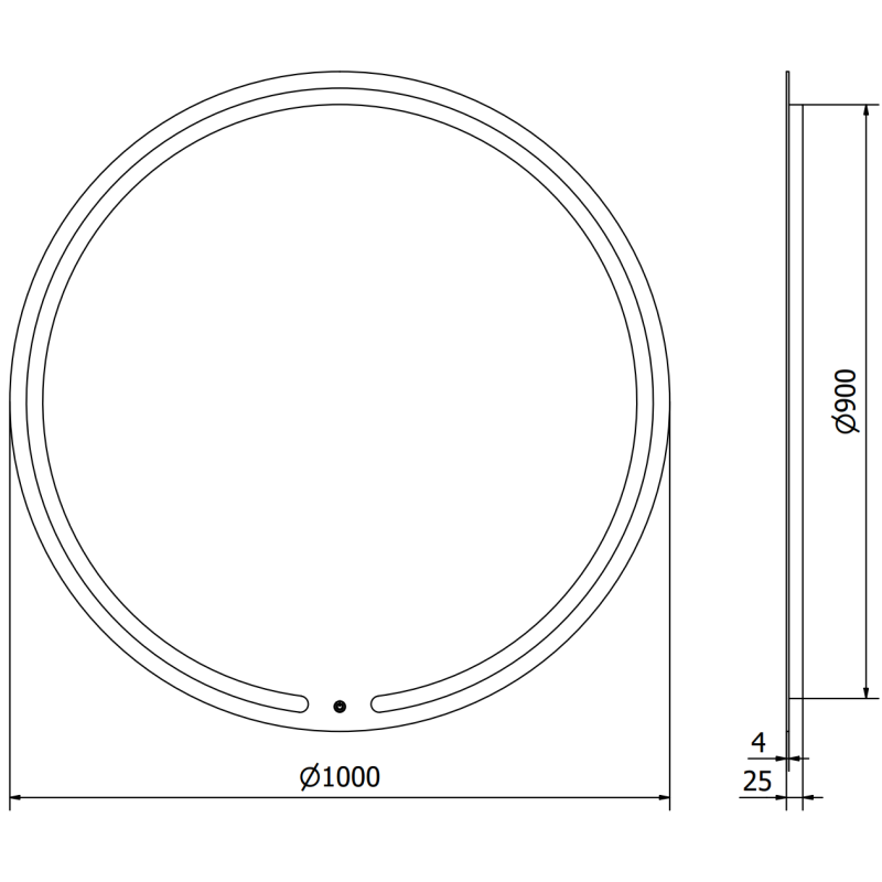 Mexen Rose apvalus apšviestas veidrodis voniai, 100 cm, LED 6000K, nuo rasojimo - 9810-100-100-611-00