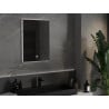 Mexen Erma apšviestas vonios veidrodis 50 x 70 cm, LED 6000K, apsauga nuo garų, juodas rėmas - 9814-050-070-611-70