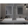 Mexen Erma apšviestas vonios veidrodis 50 x 70 cm, LED 6000K, anti-rūkas, juodas rėmas - 9814-050-070-611-70