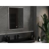 Mexen Erma vonios veidrodis su apšvietimu 60 x 80 cm, LED 6000K, antifog, juodas rėmas - 9814-060-080-611-70
