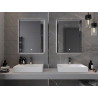 Mexen Erma apšviestas vonios veidrodis 60 x 80 cm, LED 6000K, anti-garas, juodas rėmas - 9814-060-080-611-70
