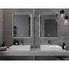 Mexen Erma apšviestas vonios veidrodis 60 x 80 cm, LED 6000K, apsauga nuo garų, juodas rėmas - 9814-060-080-611-70