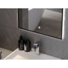 Mexen Erma apšviestas vonios veidrodis 60 x 80 cm, LED 6000K, apsauga nuo garų, juodas rėmas - 9814-060-080-611-70