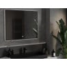 Mexen Erma apšviestas vonios veidrodis 100 x 80 cm, LED 6000K, apsauga nuo garų, juodas rėmas - 9814-100-080-611-70