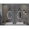 Mexen Orla apšviestas vonios veidrodis 50 x 70 cm, LED 6000K, anti-rasos, juodas rėmas - 9815-050-070-611-70
