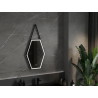 Mexen Orla apšviestas vonios veidrodis 50 x 70 cm, LED 6000K, priešužtemimas, juodas rėmas - 9815-050-070-611-70