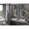 Mexen Orla apšviestas vonios veidrodis 60 x 80 cm, LED 6000K, be garų, juodas rėmas - 9815-060-080-611-70