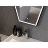 Mexen Orla apšviestas vonios veidrodis 60 x 80 cm, LED 6000K, antirūkštis, juodas rėmelis - 9815-060-080-611-70