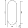 Mexen Bono apšviestas vonios veidrodis 45 x 120 cm, LED 6000K, priešrasotinis - 9816-045-120-611-00