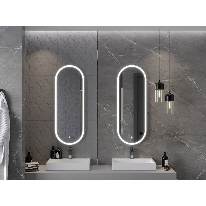 Mexen Bono apšviestas vonios veidrodis 45 x 120 cm, LED 6000K, priešrasotinis - 9816-045-120-611-00