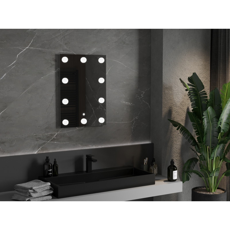 Mexen Dona apšviestas vonios veidrodis 50 x 70 cm, LED 6000K, nuo rūkstančio rūko - 9818-050-070-611-00