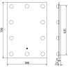 Mexen Dona apšviestas vonios veidrodis 50 x 70 cm, LED 6000K, apsauga nuo garų - 9818-050-070-611-00