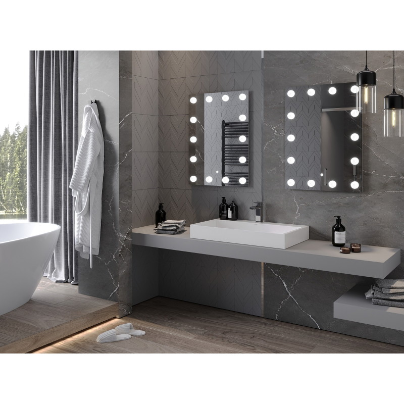 Mexen Dona apšviestas vonios veidrodis 60 x 80 cm, LED 6000K, anti-garu - 9818-060-080-611-00