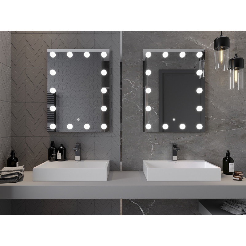 Mexen Dona apšviestas vonios veidrodis 60 x 80 cm, LED 6000K, anti-garu - 9818-060-080-611-00