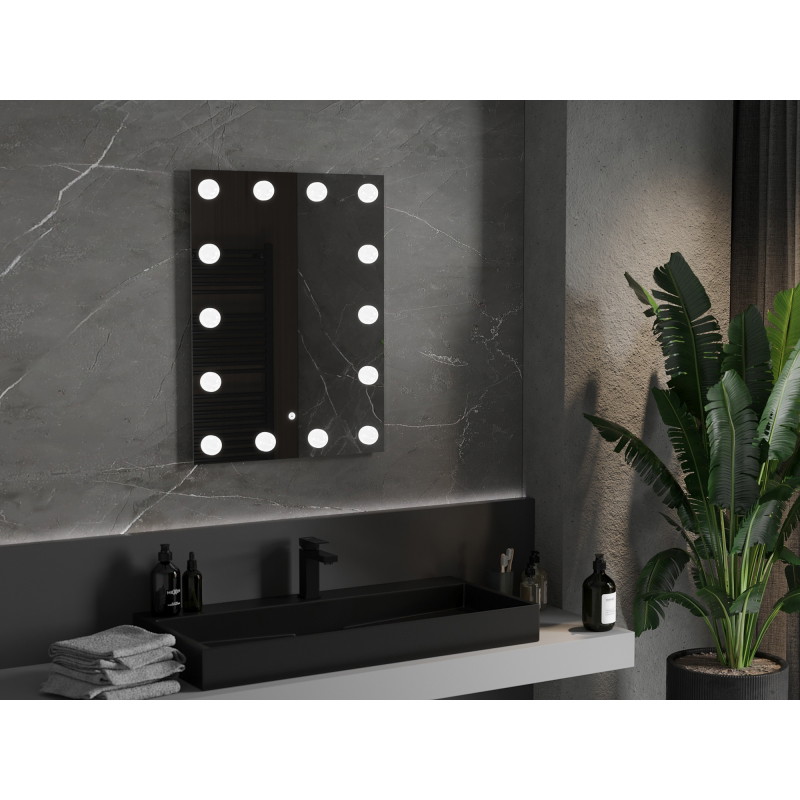 Mexen Dona apšviestas vonios veidrodis 60 x 80 cm, LED 6000K, anti-garu - 9818-060-080-611-00