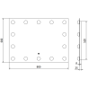Mexen Dona vonios veidrodis su apšvietimu 80 x 60 cm, LED 6000K, nuo garų - 9818-080-060-611-00