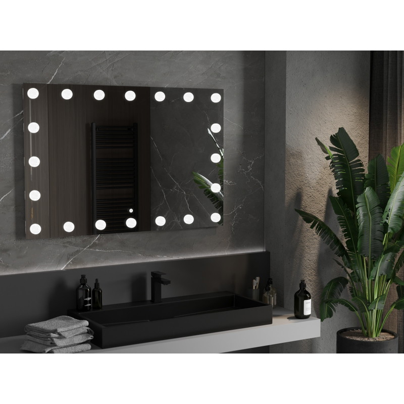 Mexen Dona apšviestas vonios veidrodis 120 x 80 cm, LED 6000K, antirūkas - 9818-120-080-611-00
