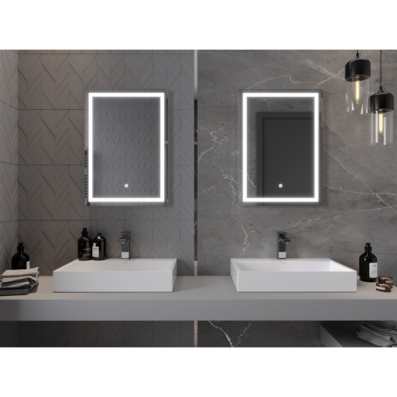Mexen Miko apšviestas vonios veidrodis 50 x 70 cm, LED 6000K, antirūkas - 9819-050-070-611-00