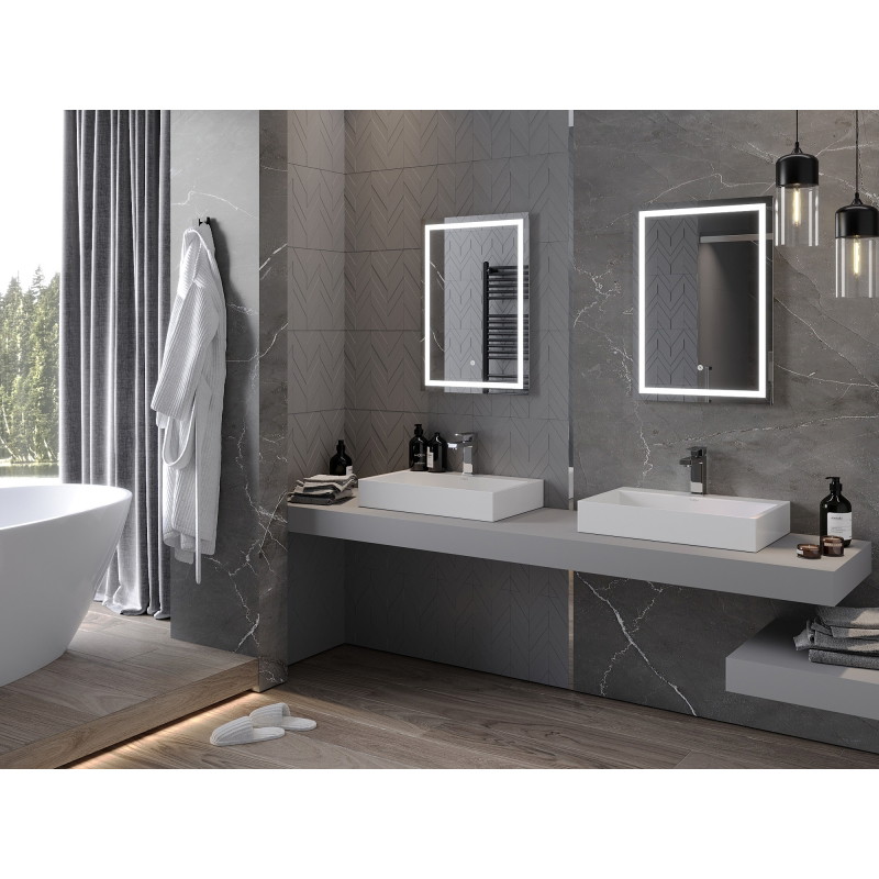 Mexen Miko apšviestas vonios veidrodis 50 x 70 cm, LED 6000K, antirūkas - 9819-050-070-611-00