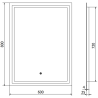 Mexen Miko apšviestas vonios veidrodis 60 x 80 cm, LED 6000K, nuo rasojimo - 9819-060-080-611-00