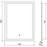 Mexen Miko vonios veidrodis su apšvietimu 60 x 80 cm, LED 6000K, priešrasojantis - 9819-060-080-611-00