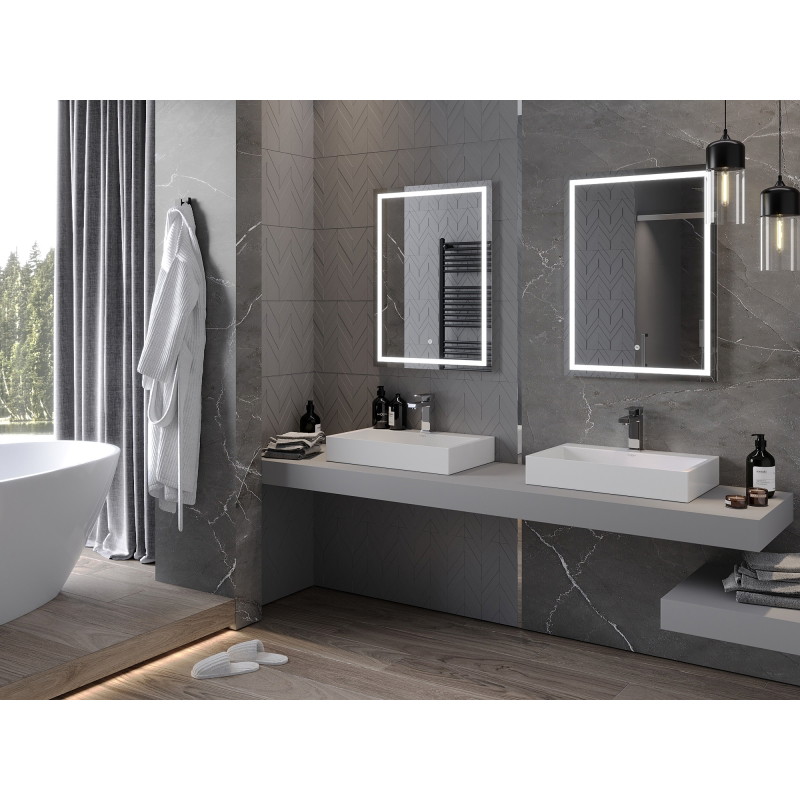 Mexen Miko apšviestas vonios veidrodis 60 x 80 cm, LED 6000K, nuo rasojimo - 9819-060-080-611-00