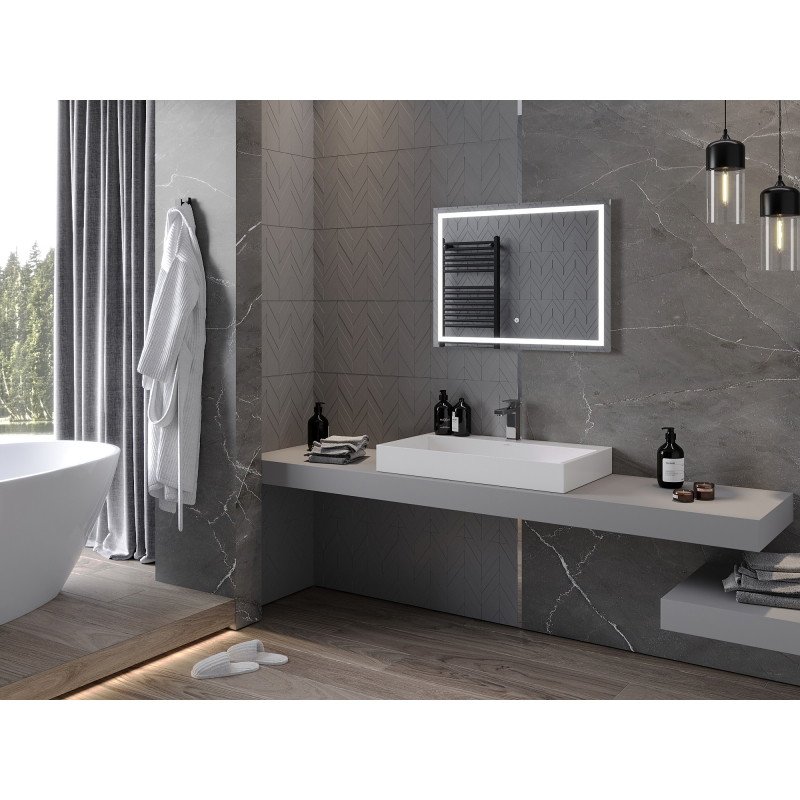 Mexen Miko apšviestas vonios veidrodis 80 x 60 cm, LED 6000K, priešrūkas - 9819-080-060-611-00