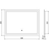 Mexen Miko apšviestas vonios veidrodis 80 x 60 cm, LED 6000K, antifogi - 9819-080-060-611-00