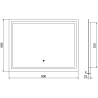 Mexen Miko apšviestas vonios veidrodis 80 x 60 cm, LED 6000K, apsauga nuo garų - 9819-080-060-611-00