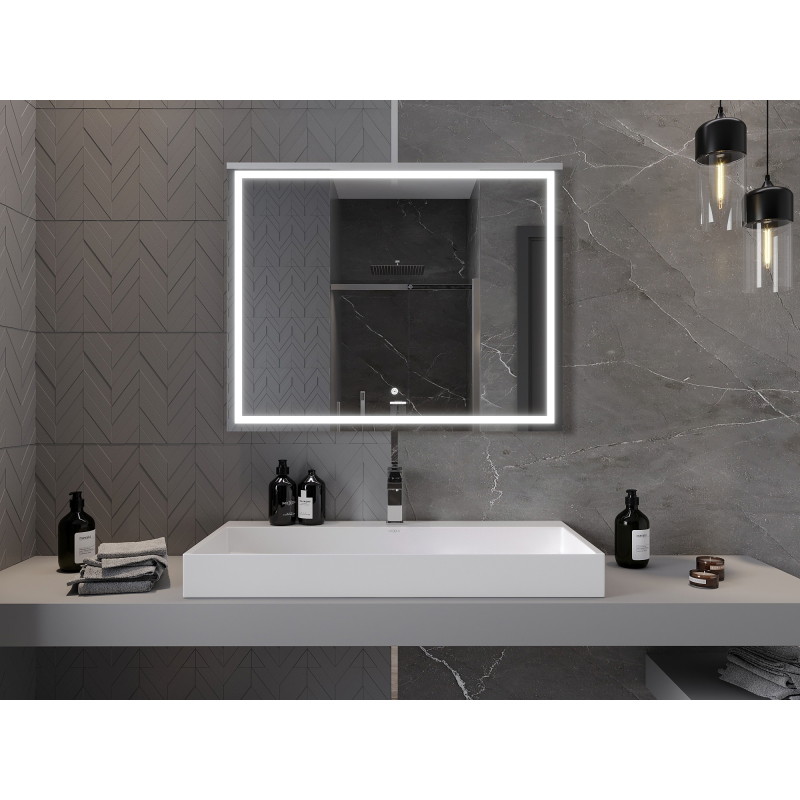 Mexen Miko apšviestas vonios veidrodis 100 x 80 cm, LED 6000K, antipara - 9819-100-080-611-00