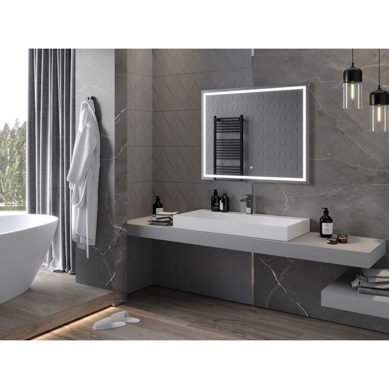 Mexen Miko apšviestas vonios veidrodis 100 x 80 cm, LED 6000K, antifog - 9819-100-080-611-00