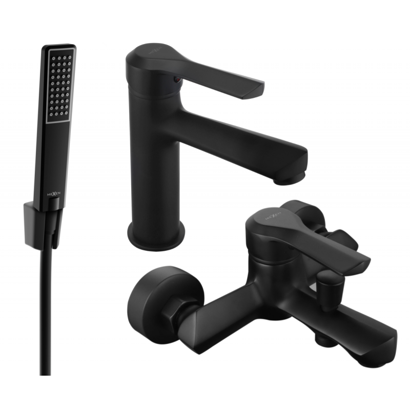 Mexen Sabre R72 vonios komplektas, juodas - 72103R72-70