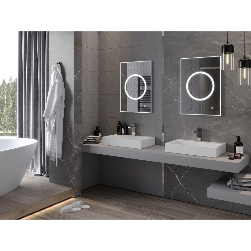 Mexen Koga apšviestas vonios veidrodis 50 x 70 cm, LED 6000K, antifog - 9821-050-070-611-00