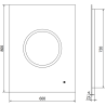 Mexen Koga veidrodžio vonios kambario apšviestas 60 x 80 cm, LED 6000K, anti-garinė - 9821-060-080-611-00