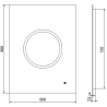 Mexen Koga vonios veidrodis su apšvietimu 60 x 80 cm, LED 6000K, antifog - 9821-060-080-611-00