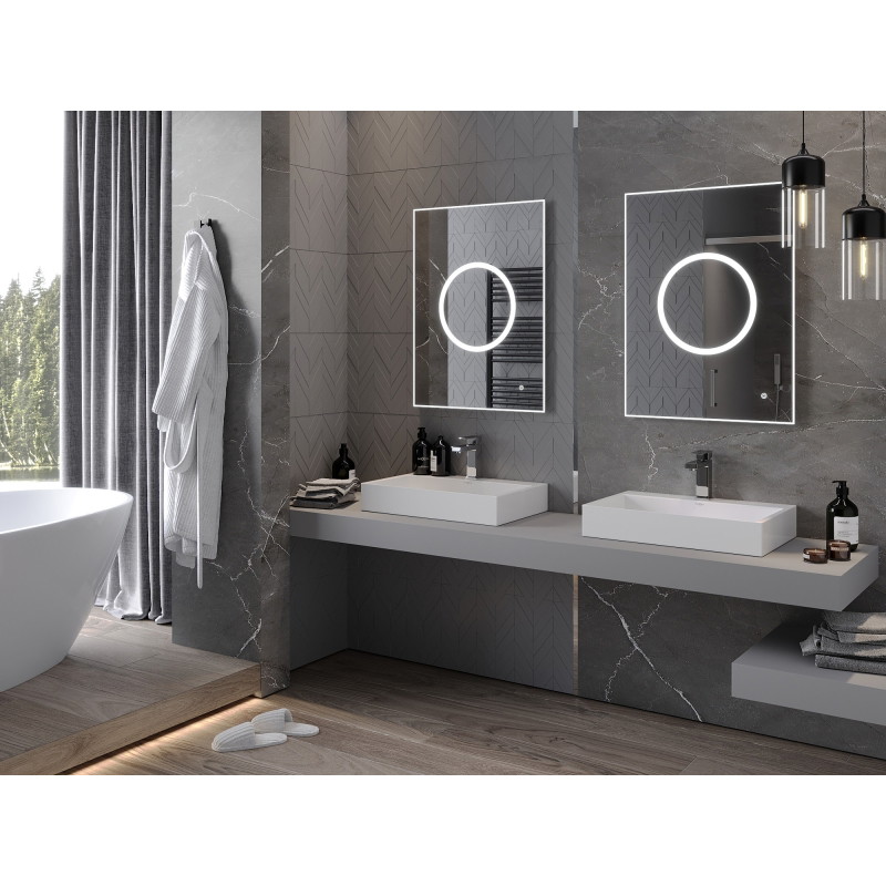 Mexen Koga vonios veidrodis su apšvietimu 60 x 80 cm, LED 6000K, antifog - 9821-060-080-611-00