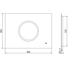 Mexen Koga apšviestas vonios veidrodis 80 x 60 cm, LED 6000K, apsauga nuo garų - 9821-080-060-611-00
