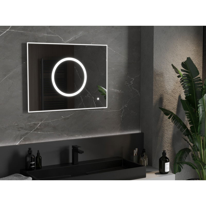 Mexen Koga apšviestas vonios veidrodis 80 x 60 cm, LED 6000K, nuo rasojimo - 9821-080-060-611-00