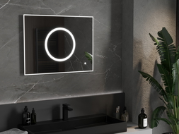 Mexen Koga apšviestas vonios veidrodis 80 x 60 cm, LED 6000K, apsauga nuo garų - 9821-080-060-611-00