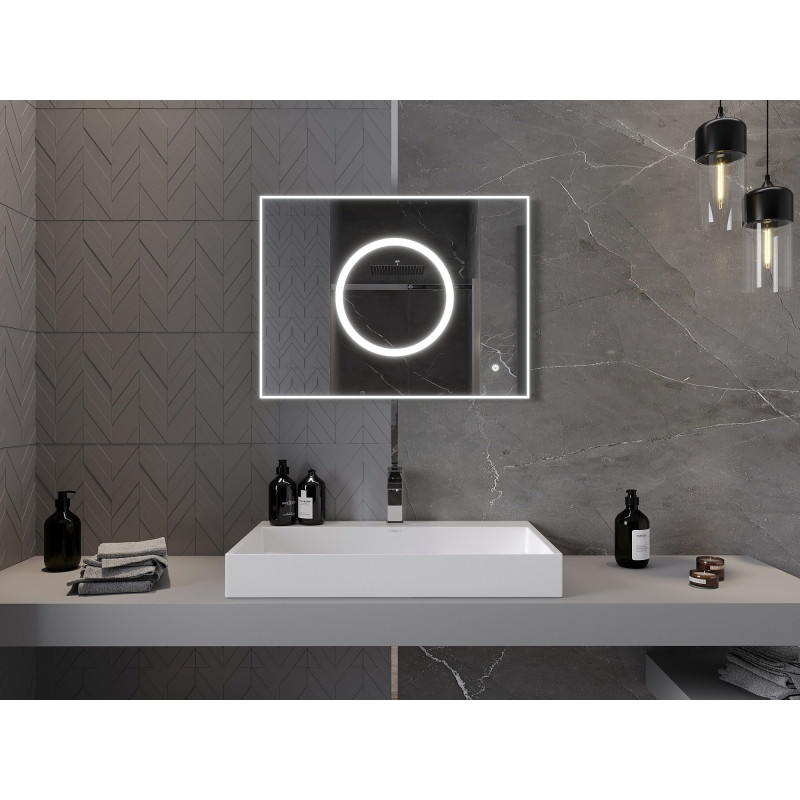Mexen Koga apšviestas vonios veidrodis 80 x 60 cm, LED 6000K, anti-rasa - 9821-080-060-611-00