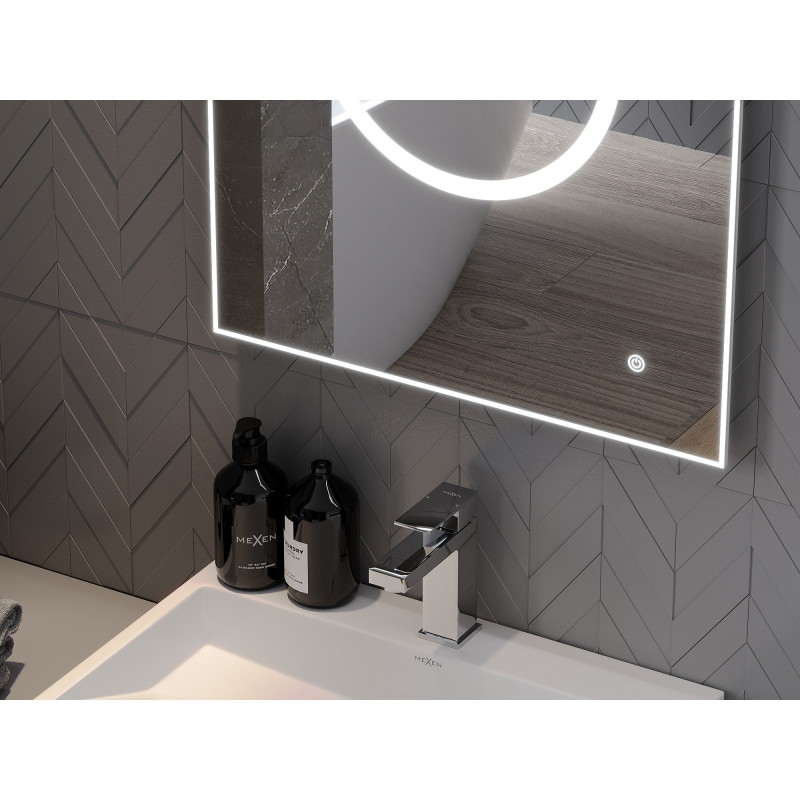 Mexen Koga apšviestas vonios veidrodis 80 x 60 cm, LED 6000K, anti-rasa - 9821-080-060-611-00
