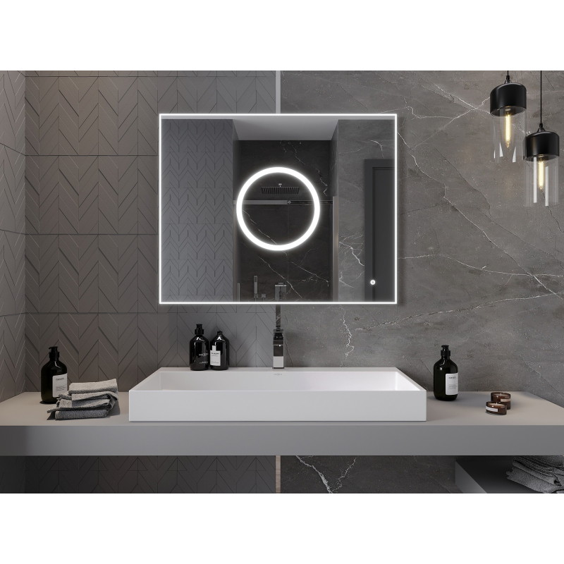Mexen Koga vonios kambario veidrodis su apšvietimu 100 x 80 cm, LED 6000K, priešrūkinis - 9821-100-080-611-00