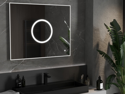 Mexen Koga vonios kambario veidrodis su apšvietimu 100 x 80 cm, LED 6000K, apsauga nuo rasojimo - 9821-100-080-611-00